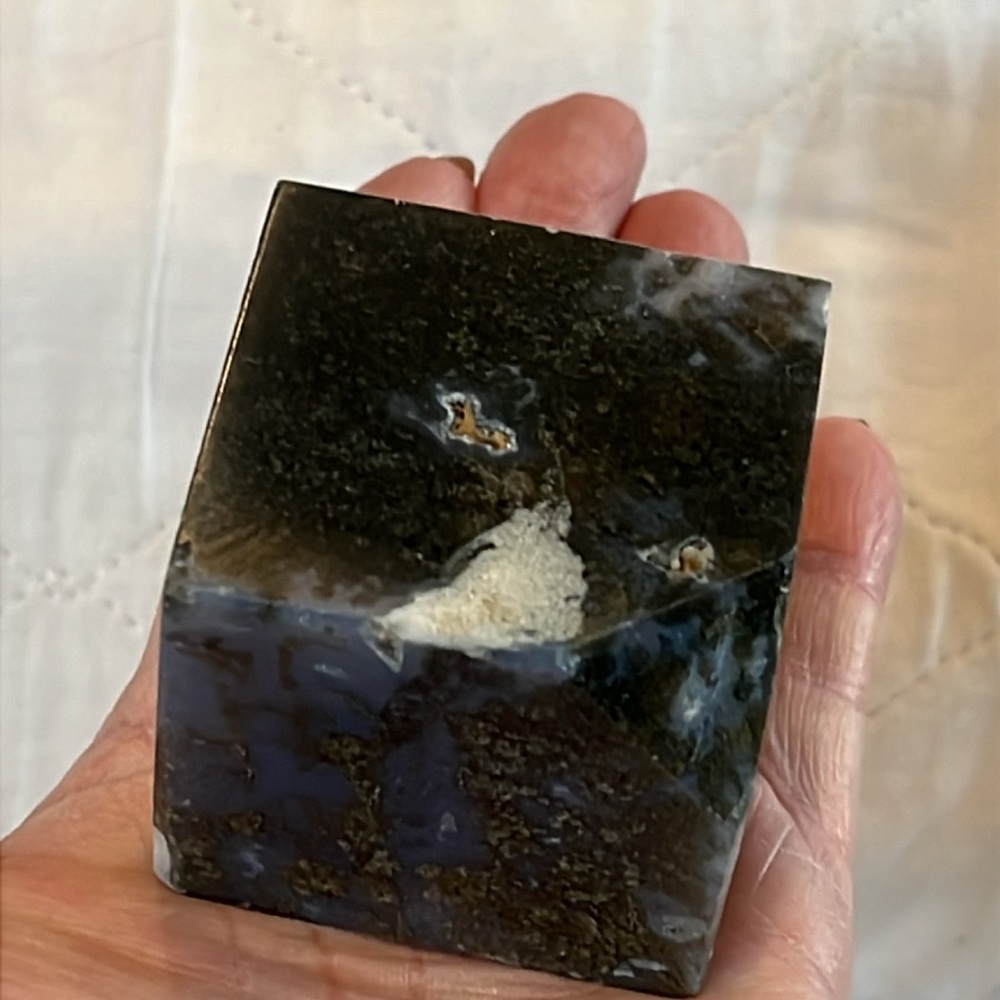 Moss Agate Crystal / Gemstone Cube NWOT - Picture 3 of 17